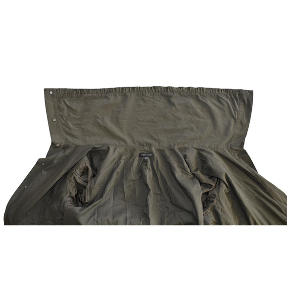 B5 Auth EILEEN FISHER Olive Green Nylon Tulip-Like Fall Jacket Coat Size M $289 - Picture 4 of 5